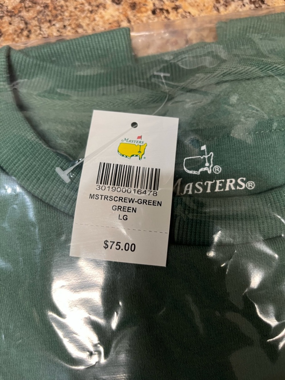 Masters Green Crewneck Sweatshirt with White Logo